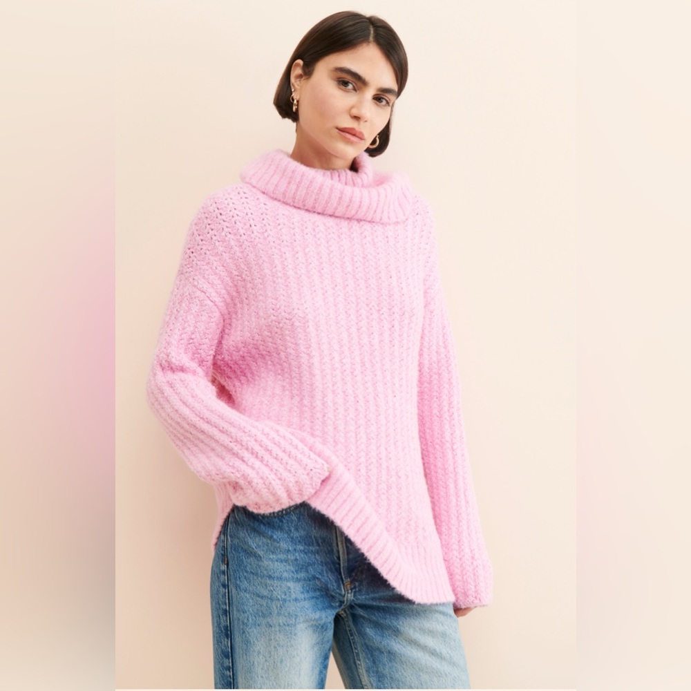 Maeve NWT Pink Oversized Cowl Neck Sweater